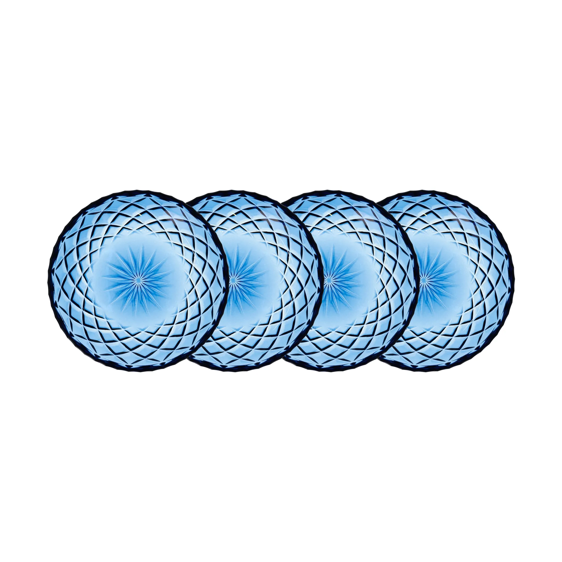 Piattino Sorrento, Ø 16 cm, confezione da 4, Blu Lyngby Glas