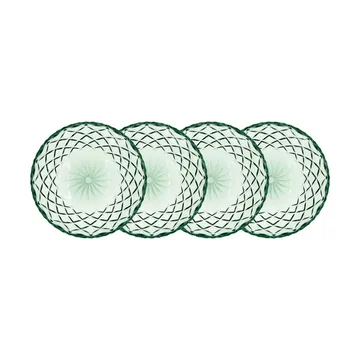 Piattino Sorrento, Ø 16 cm, confezione da 4 - Verde - Lyngby Glas