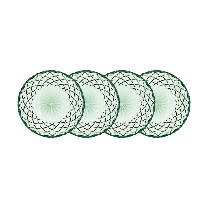 Piattino Sorrento, Ø 16 cm, confezione da 4 - Verde - Lyngby Glas