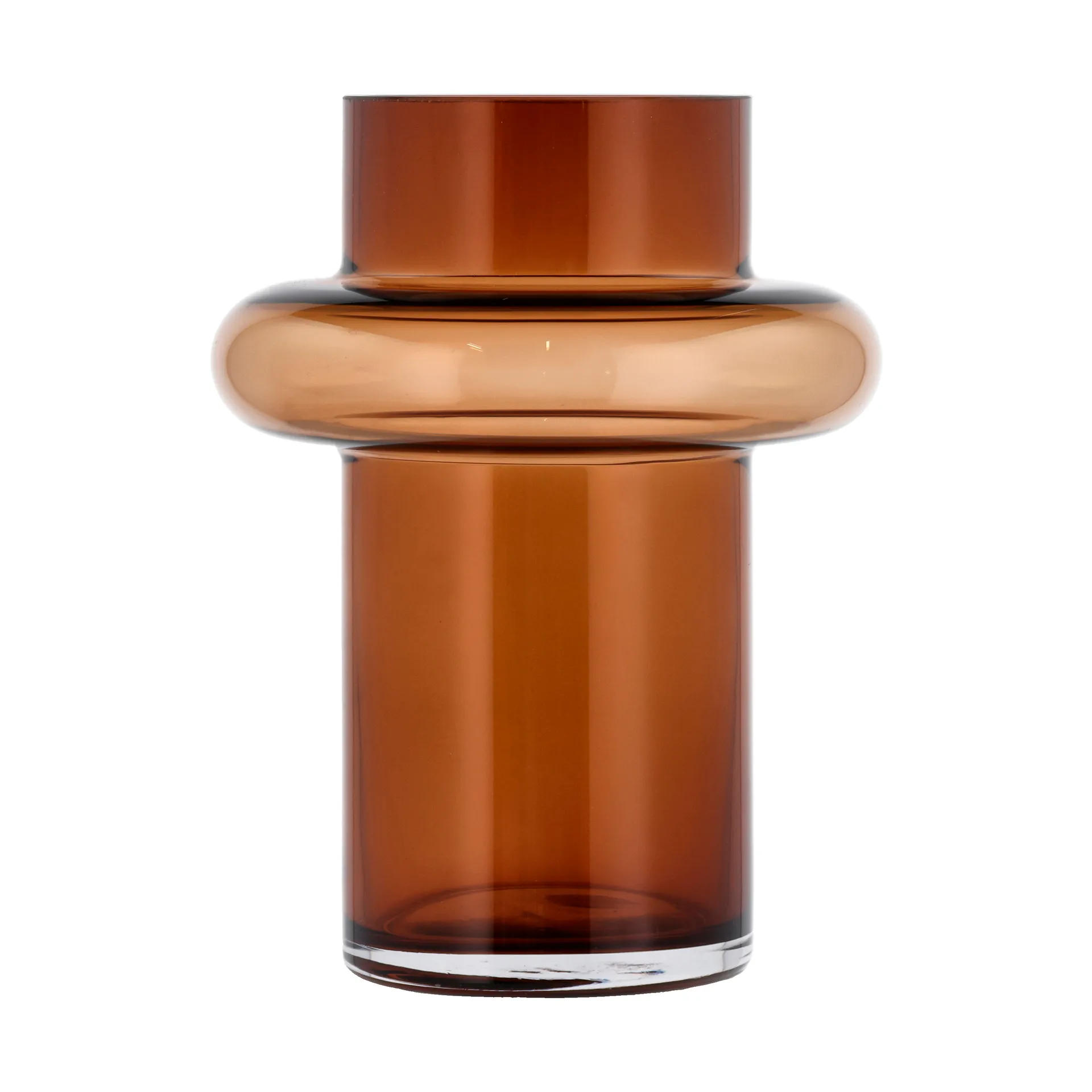 Vaso di vetro Tube, 20 cm, Ambra Lyngby Glas