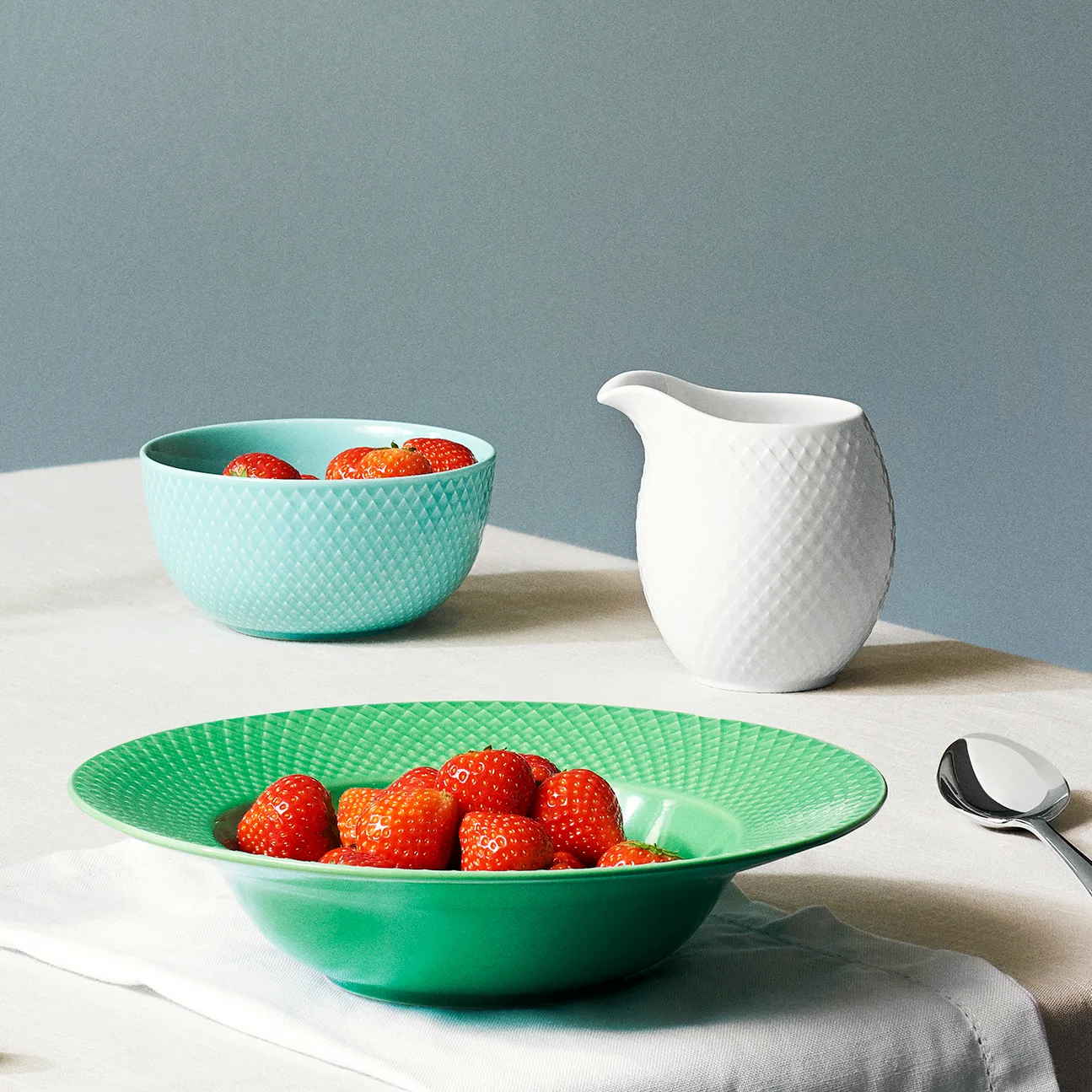 Bricco per latte Rhombe 39 cl, bianco Lyngby Porcelæn