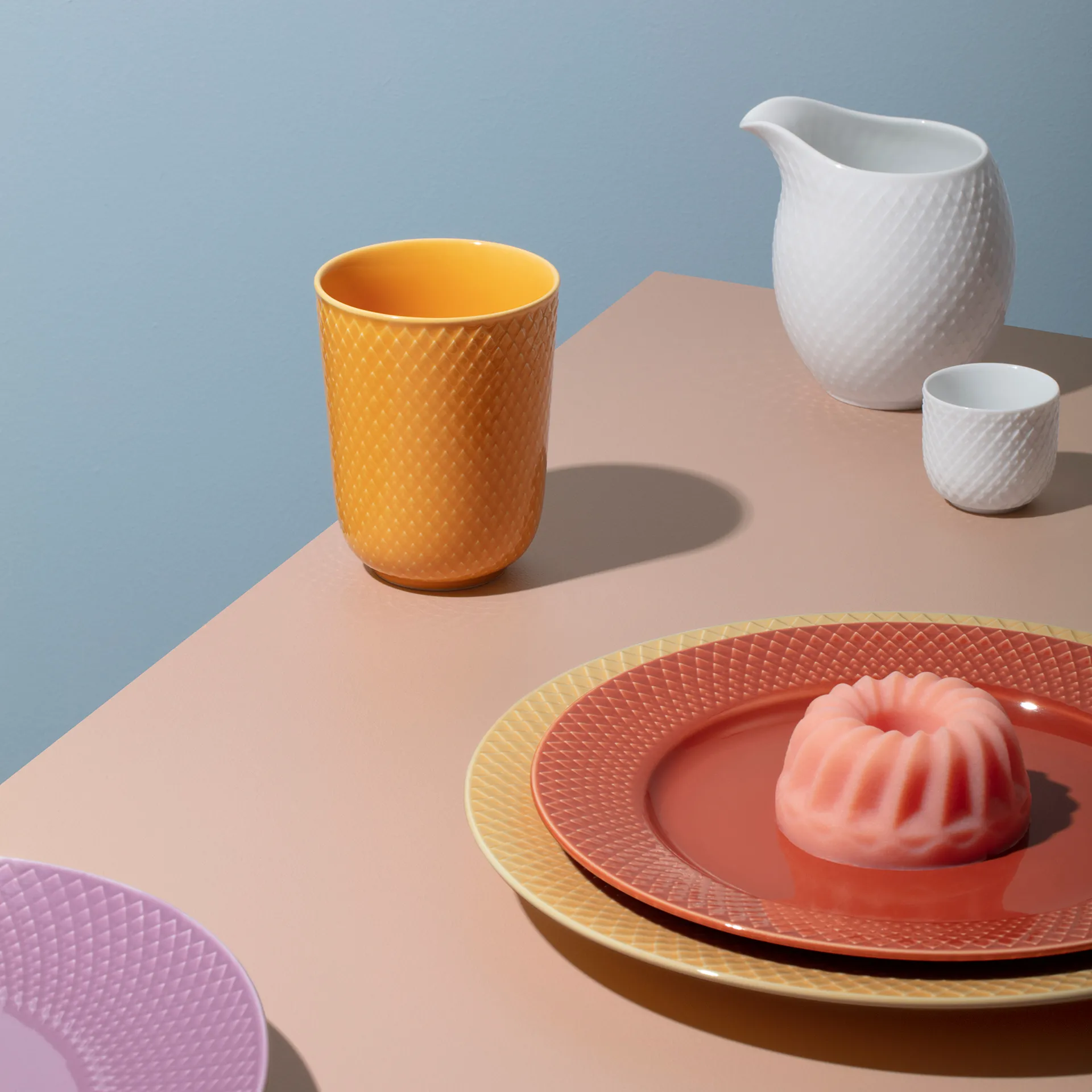 Bricco per latte Rhombe 39 cl, bianco Lyngby Porcelæn