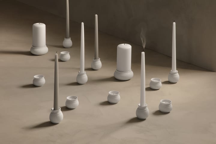 Candelieri Curve Block Ø 11 cm, Bianco Lyngby Porcelæn