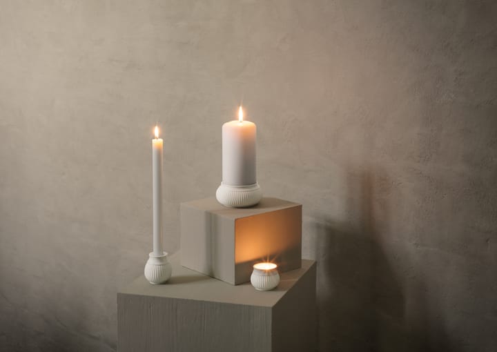 Candelieri Curve Block Ø 11 cm, Bianco Lyngby Porcelæn