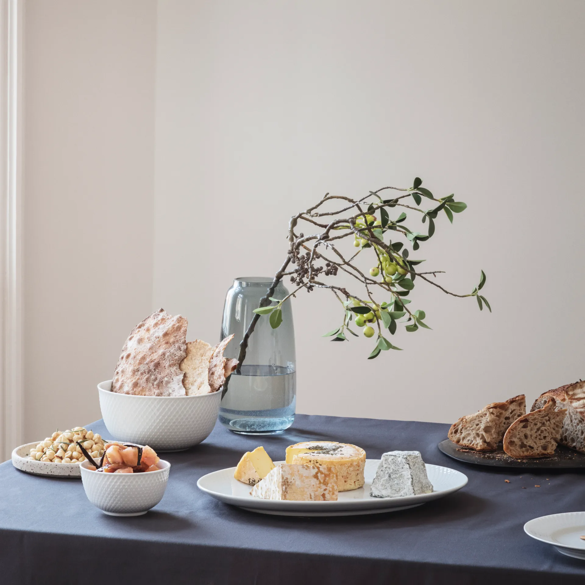 Ciotola da portata Rhombe Ø17,5 cm, bianco Lyngby Porcelæn