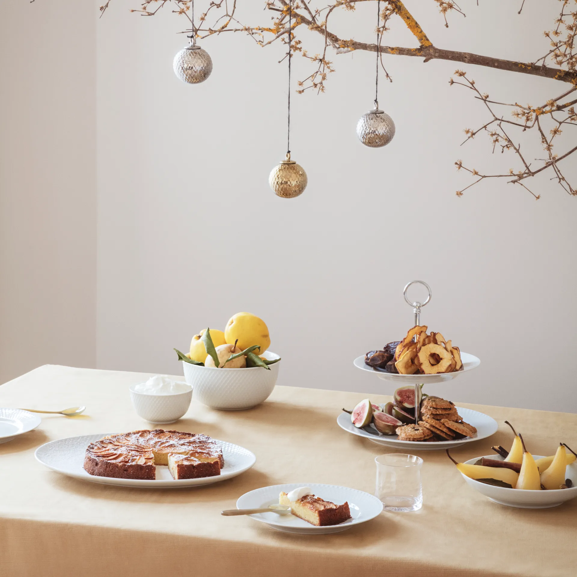 Ciotola da portata Rhombe Ø17,5 cm, bianco Lyngby Porcelæn