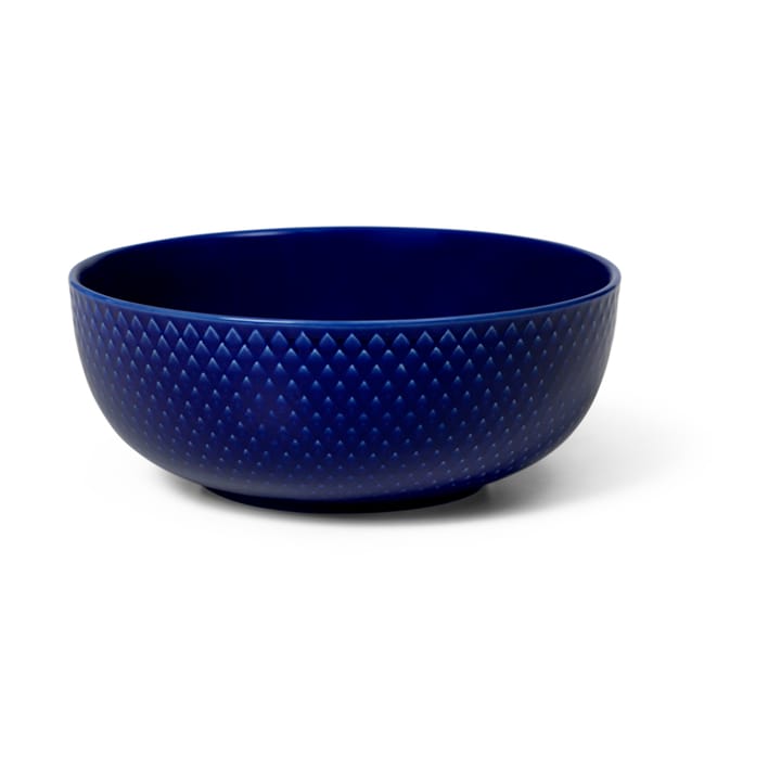 Ciotola Rhombe, Ø 15,5 cm - Blu scuro - Lyngby Porcelæn