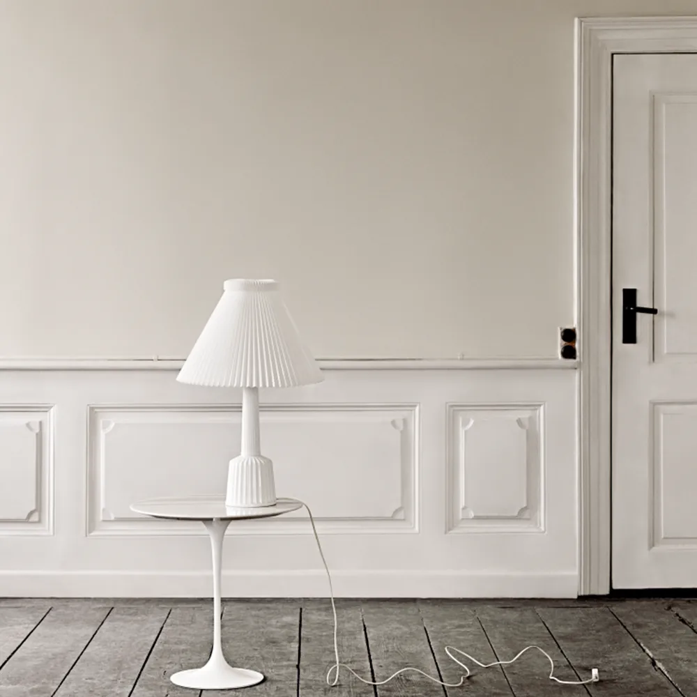 Lampada da tavolo Esben Klint, Bianco, h.65 cm Lyngby Porcelæn