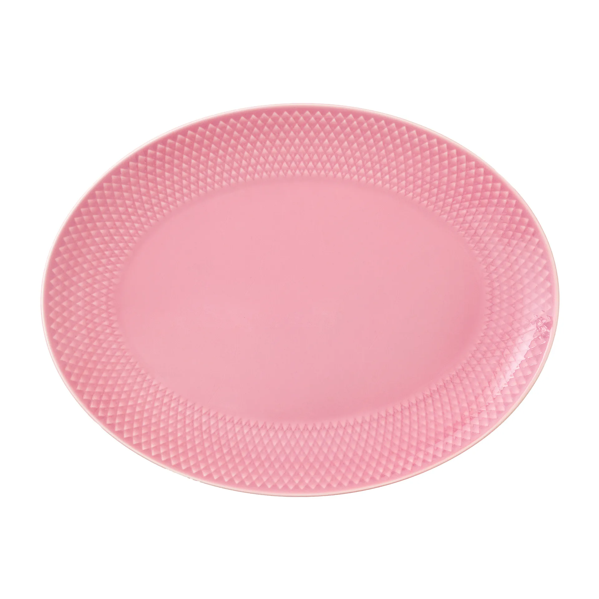 Piatto da portata ovale Rhombe 21,5x28,5 cm, Rosa Lyngby Porcelæn