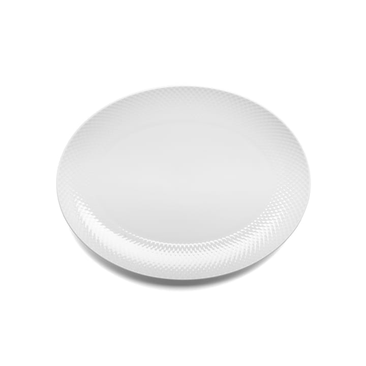 Piatto da portata ovale Rhombe 35x26,5 cm - bianco - Lyngby Porcelæn