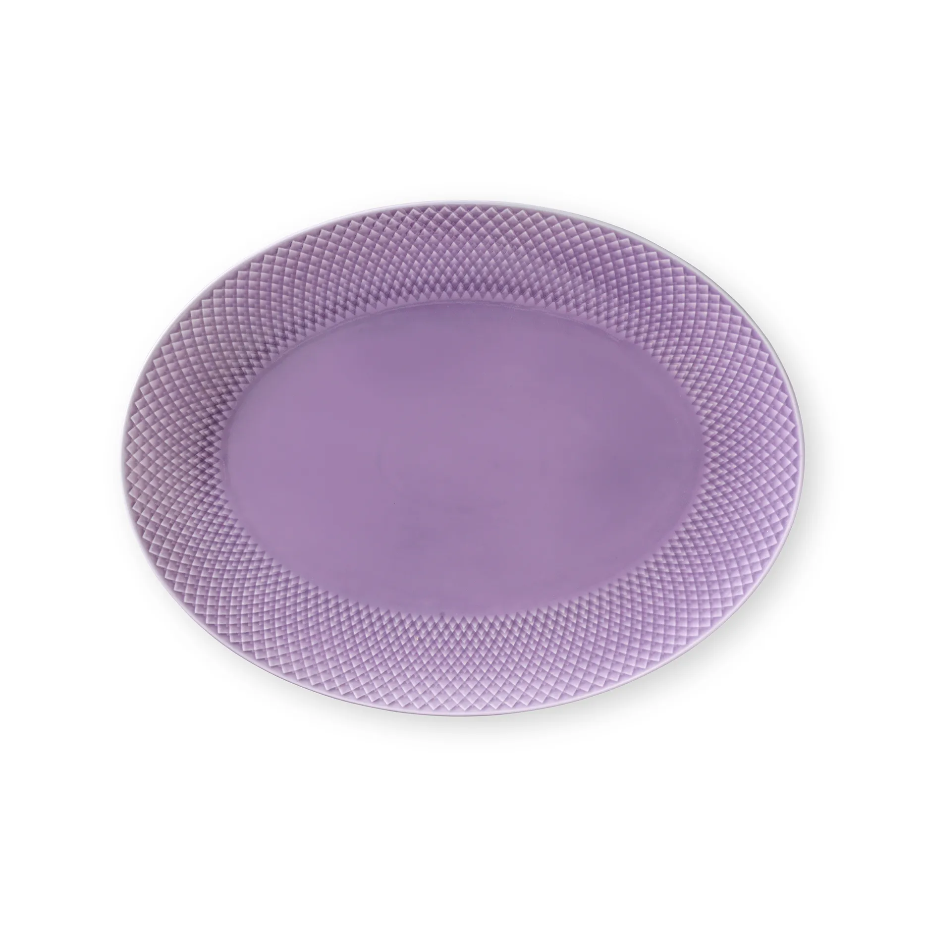 Piatto da portata ovale Rhombe 35x26,5 cm, viola chiaro Lyngby Porcelæn