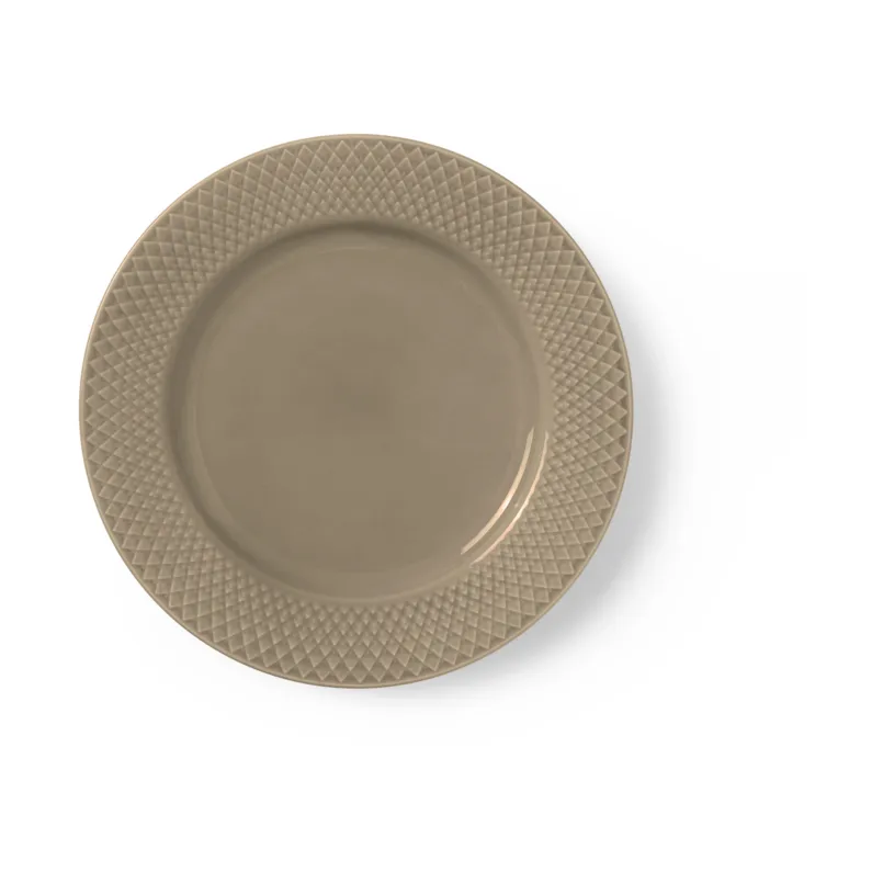 Piatto da pranzo Rhombe Earth Ø23 cm, Argilla Lyngby Porcelæn