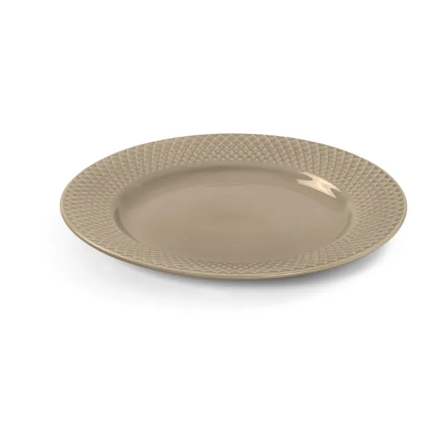 Piatto da pranzo Rhombe Earth Ø23 cm, Argilla Lyngby Porcelæn
