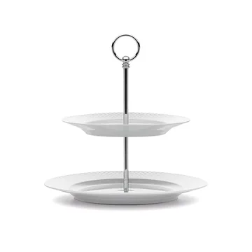 Piatto da torta Rhombe Ø 27 cm - bianco - Lyngby Porcelæn