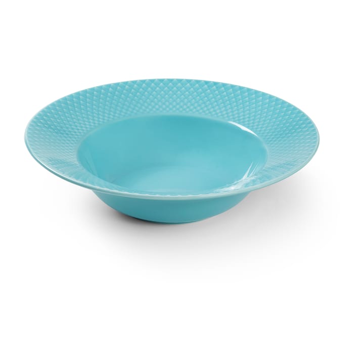 Piatto fondo Rhombe Ø 24,5 cm, turchese Lyngby Porcelæn