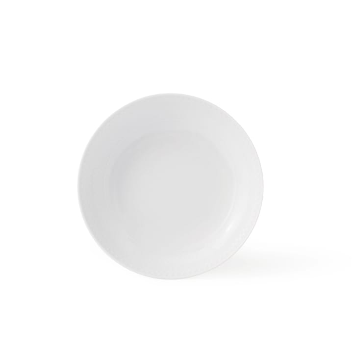 Piatto fondo Rhombe bianco - Ø 20 cm
​ - Lyngby Porcelæn