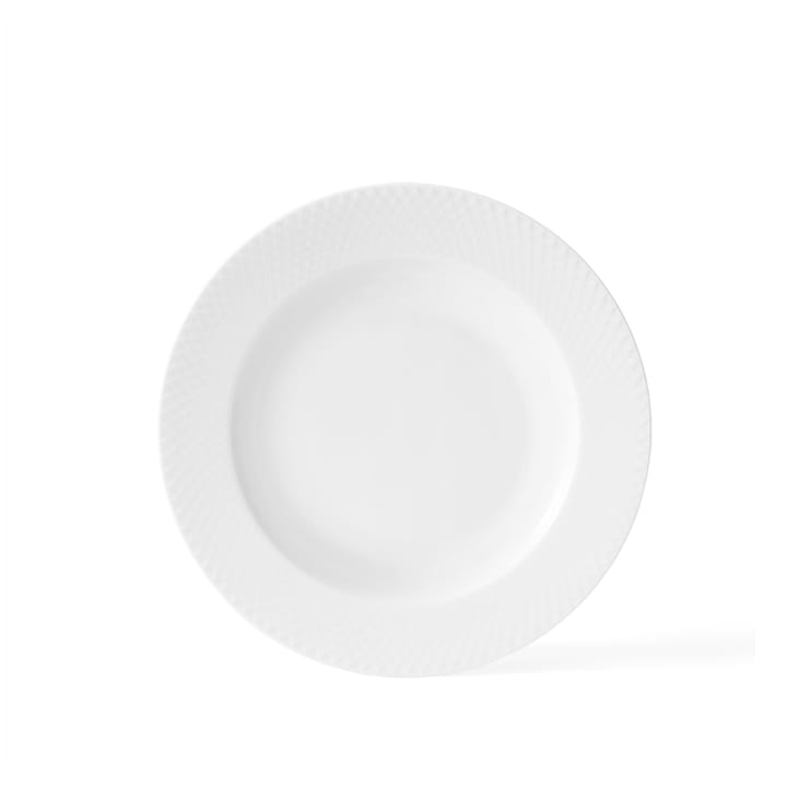 Piatto fondo Rhombe bianco - Ø 23 cm
​ - Lyngby Porcelæn
