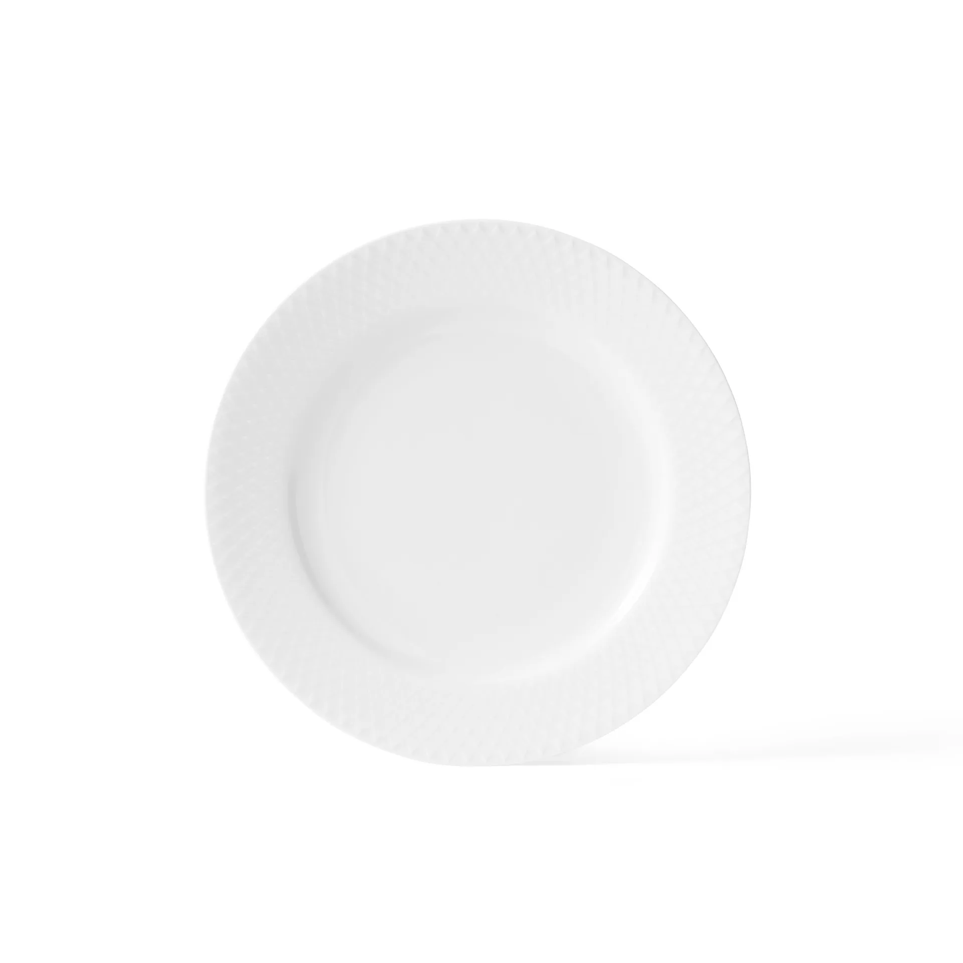 Piatto Rhombe bianco, Ø 21 cm
​ Lyngby Porcelæn