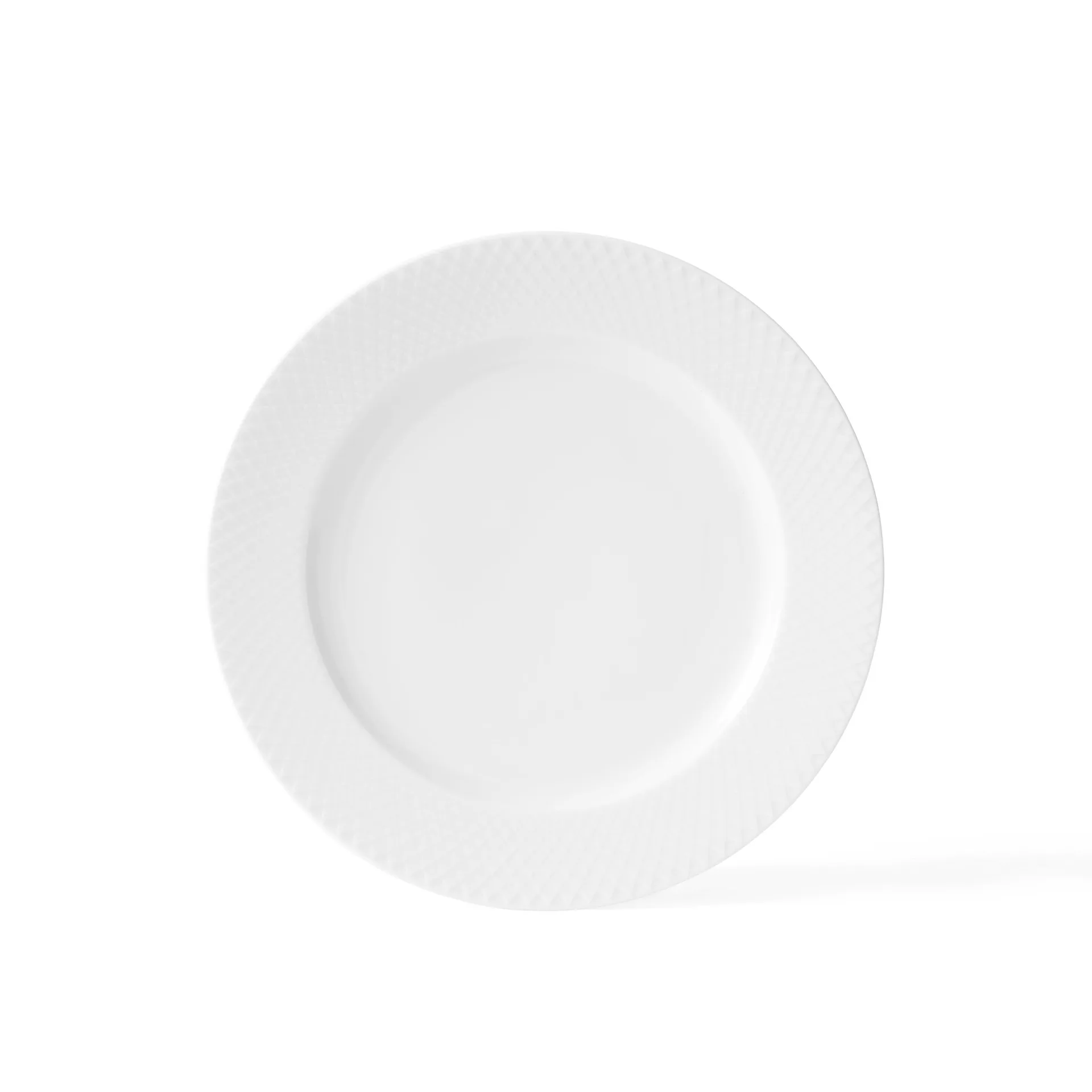 Piatto Rhombe bianco, Ø 27 cm
​ Lyngby Porcelæn