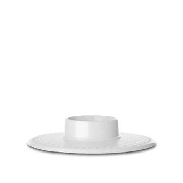 Portacandela largo Rhombe - bianco - Lyngby Porcelæn