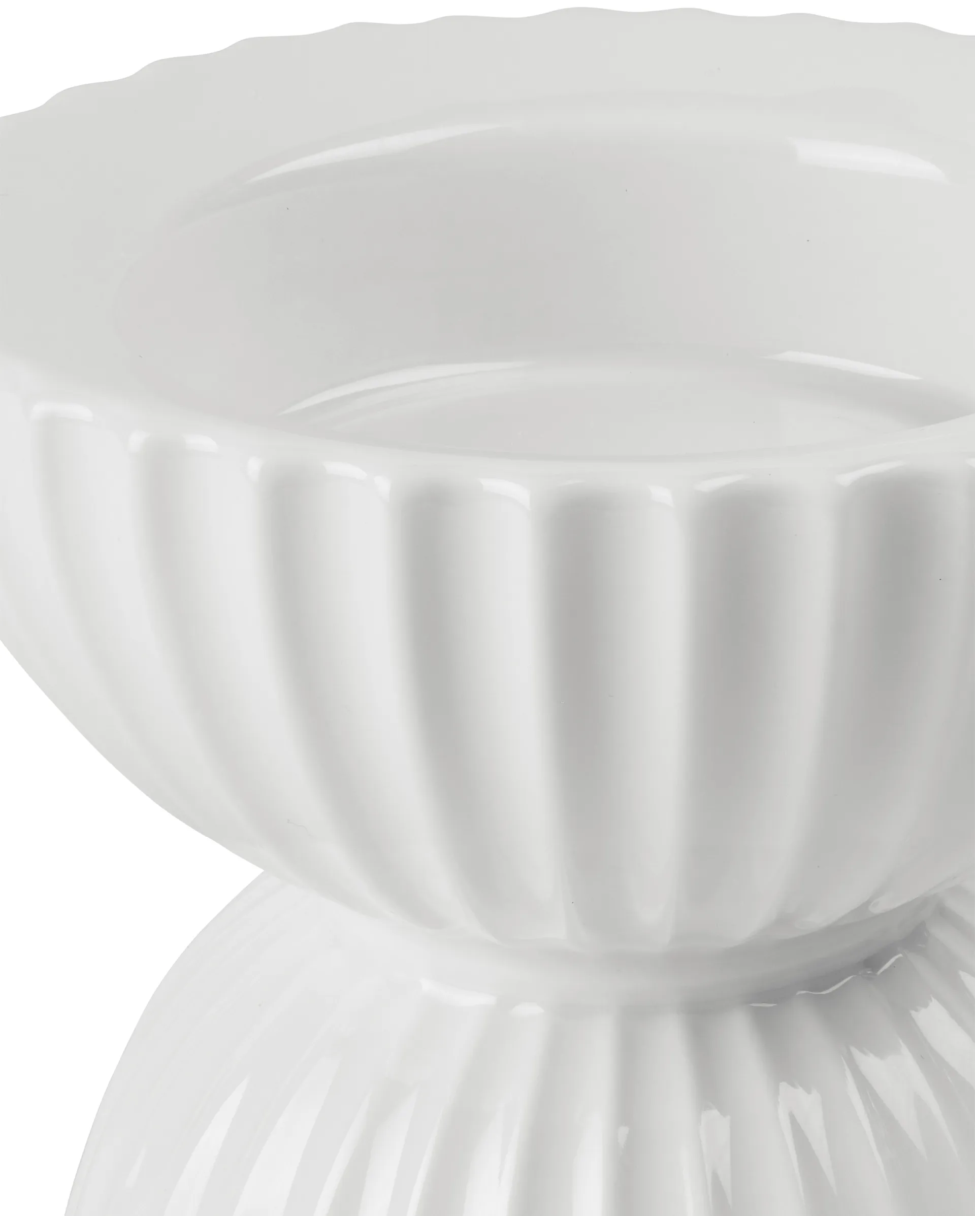 Portacandela Lungby Tura, Ø 11,5 cm, Bianco Lyngby Porcelæn