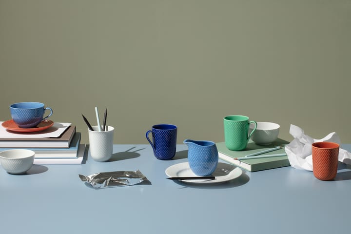 Tazza con manico Rhombe 33 cl - Blu scuro - Lyngby Porcelæn