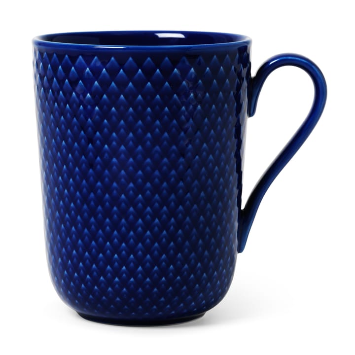 Tazza con manico Rhombe 33 cl - Blu scuro - Lyngby Porcelæn