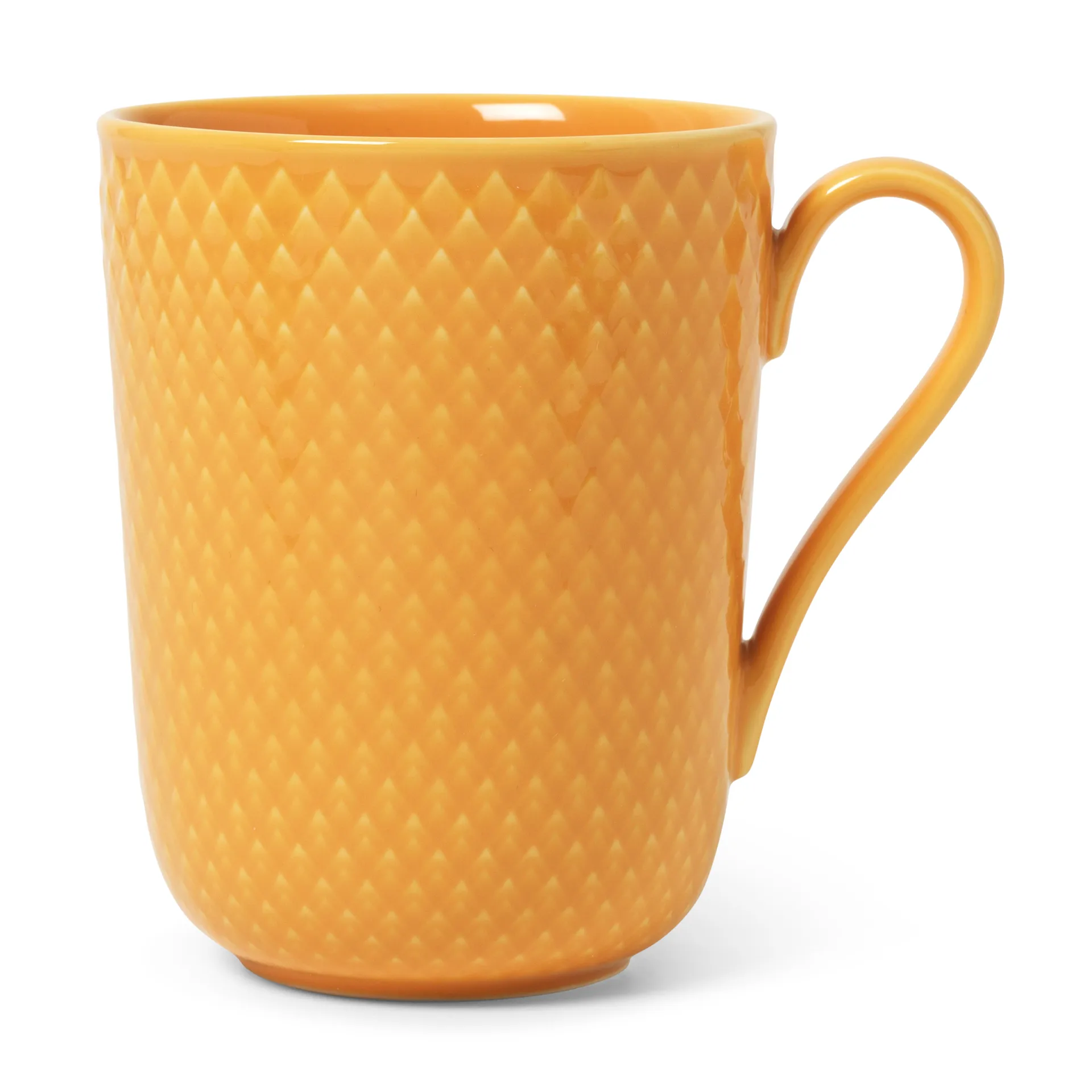 Tazza con manico Rhombe 33 cl, Giallo Lyngby Porcelæn