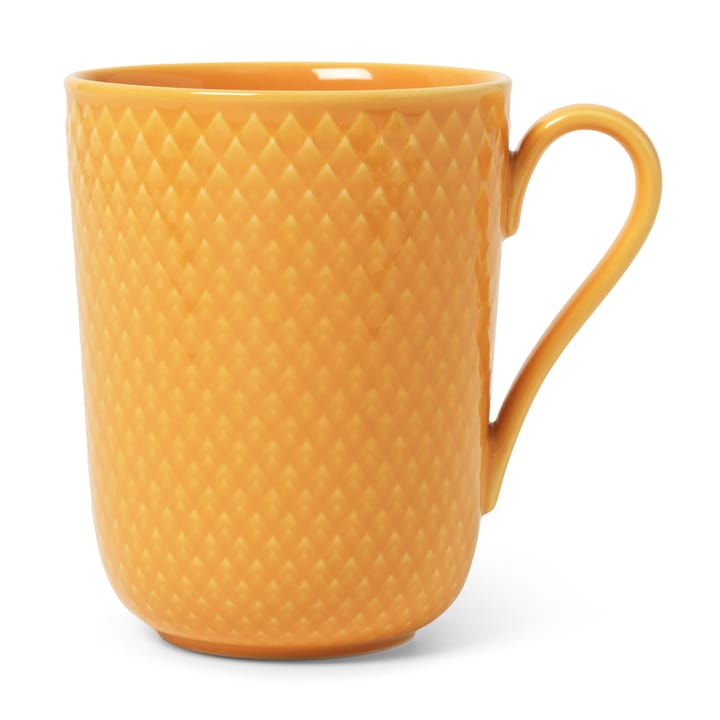 Tazza con manico Rhombe 33 cl - Giallo - Lyngby Porcelæn