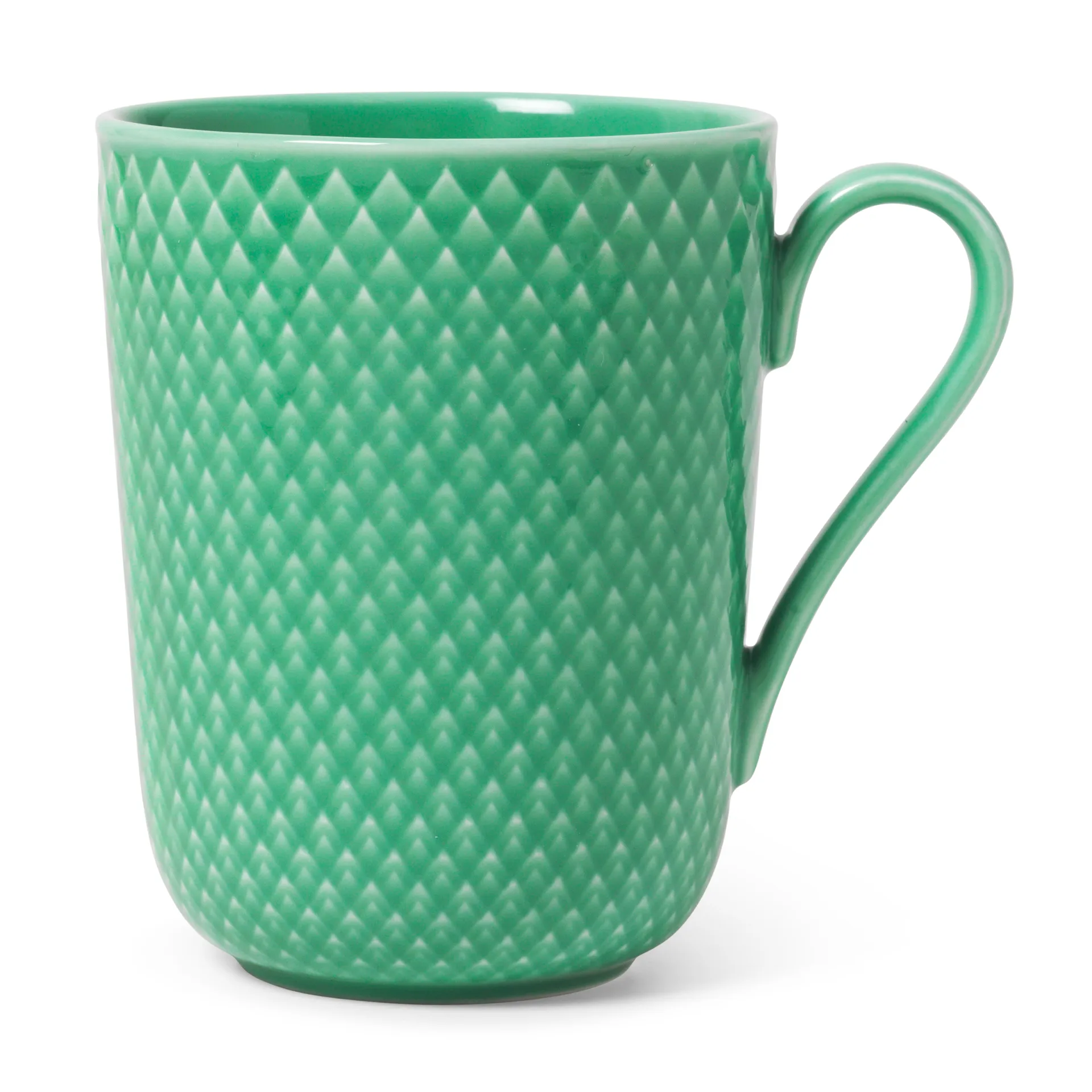 Tazza con manico Rhombe 33 cl, Verde Lyngby Porcelæn