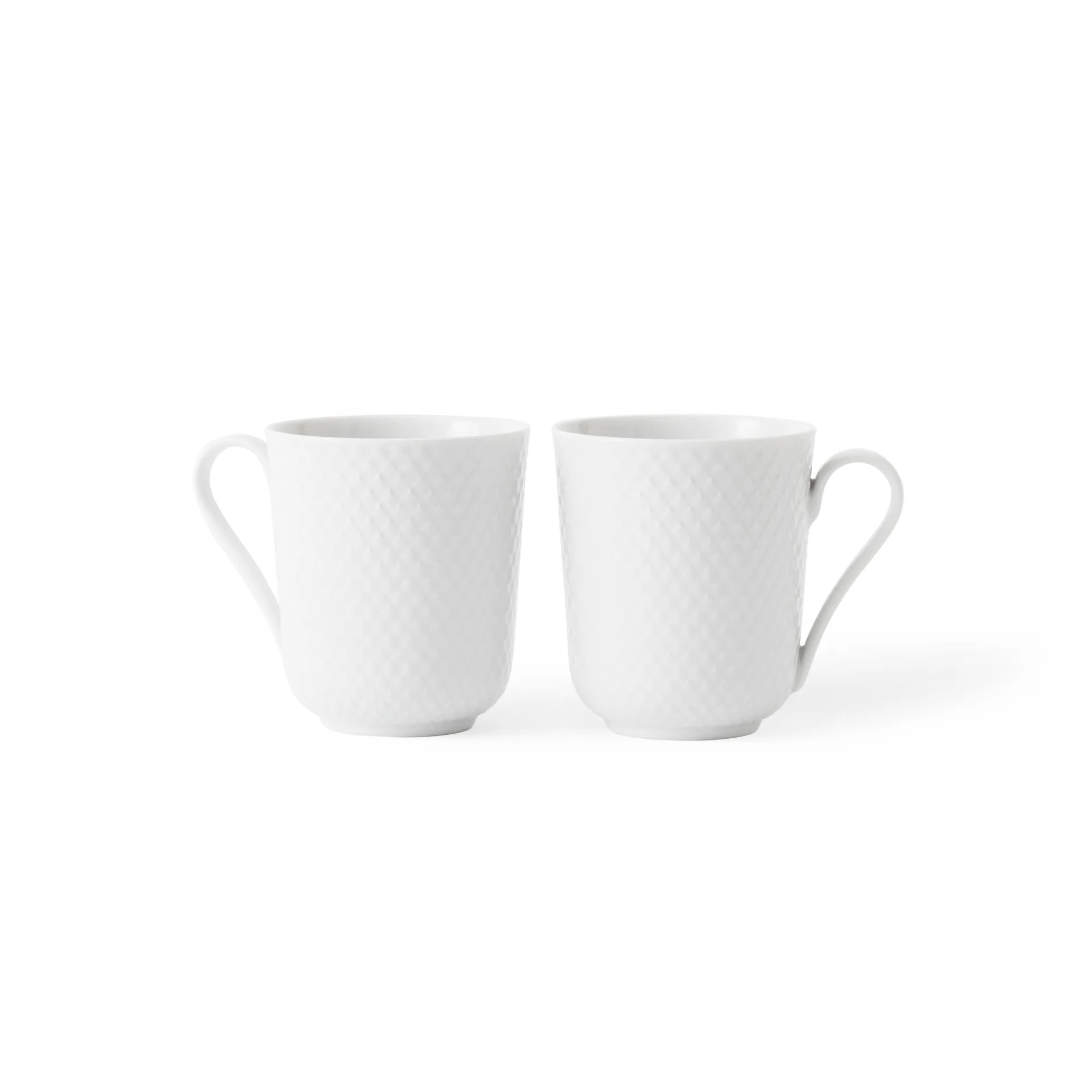 Tazza Rhombe 33 cl confezione da 2 , bianco Lyngby Porcelæn