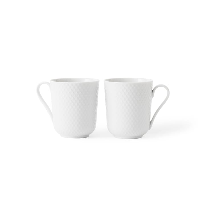 Tazza Rhombe 33 cl confezione da 2  - bianco - Lyngby Porcelæn