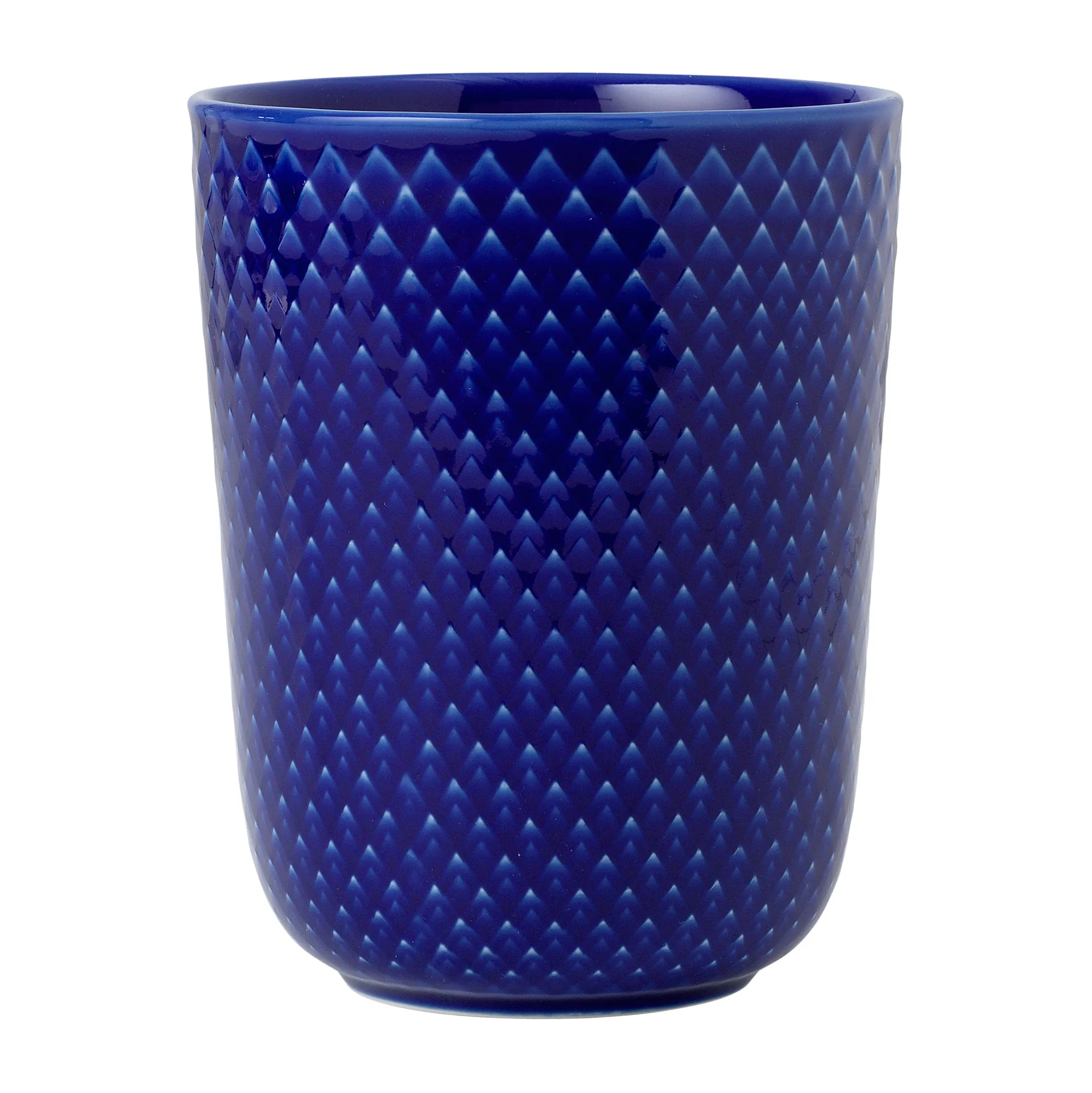 Tazza senza manico Rhombe mug 33 cl, Blu scuro Lyngby Porcelæn