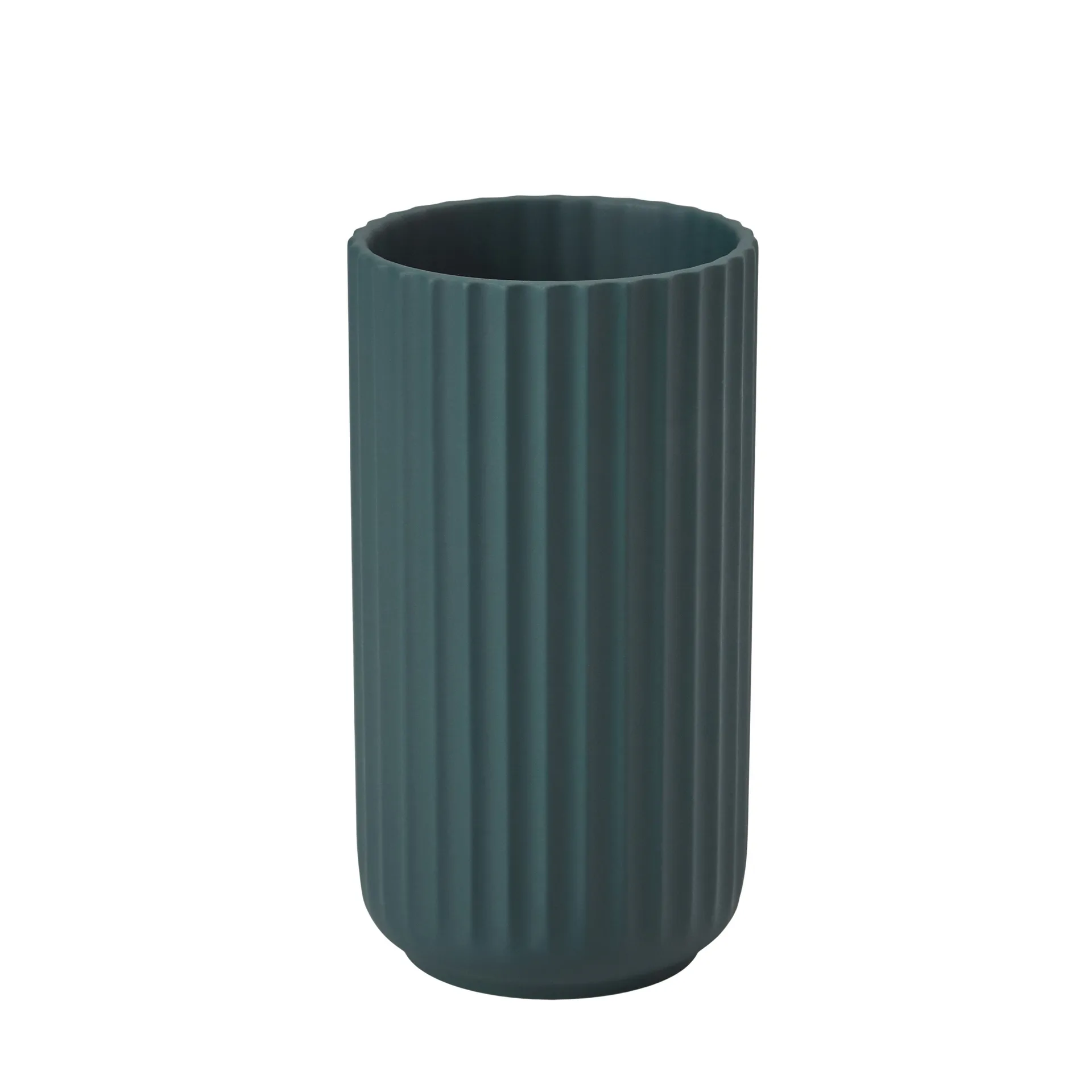Vaso Lyngby Copenhagen verde opaco, 12 cm Lyngby Porcelæn
