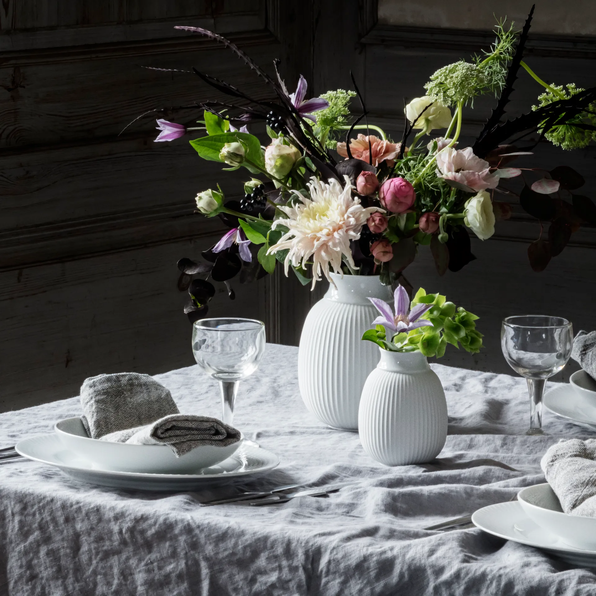 Vaso Lyngby Curve 12 cm, Bianco Lyngby Porcelæn