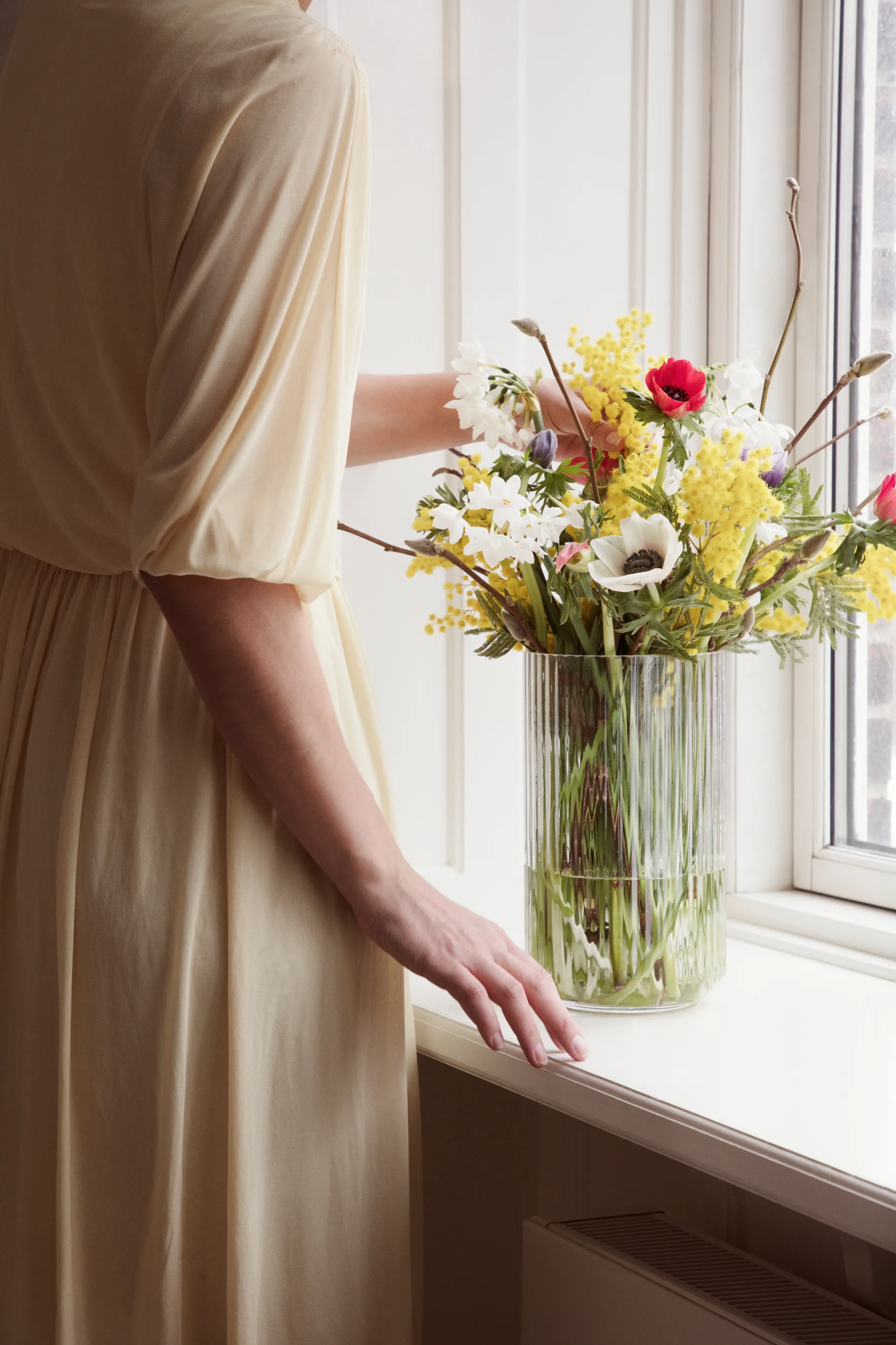 Vaso Lyngby in vetro trasparente, 25 cm Lyngby Porcelæn