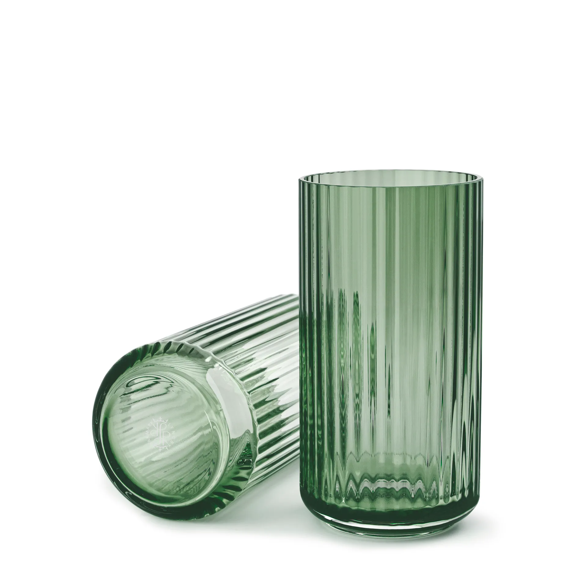 Vaso Lyngby in vetro verde, 20 cm Lyngby Porcelæn