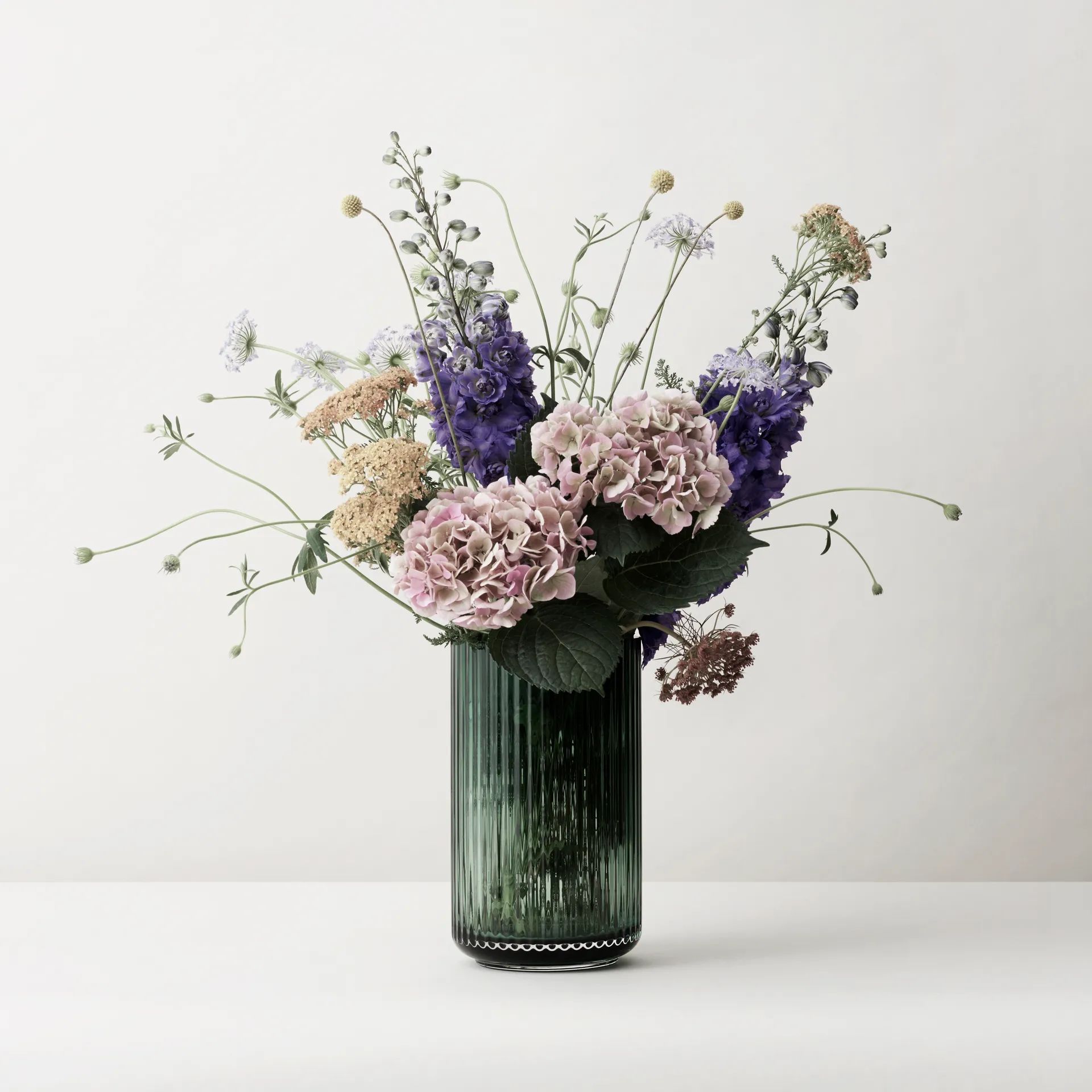 Vaso Lyngby in vetro verde, 20 cm Lyngby Porcelæn