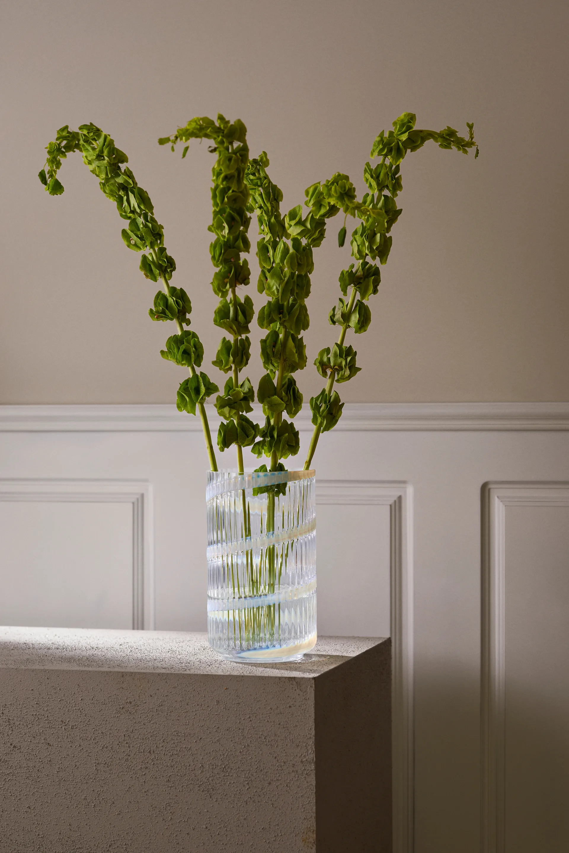 Vaso Lyngby, White swirl, 20,5 cm Lyngby Porcelæn