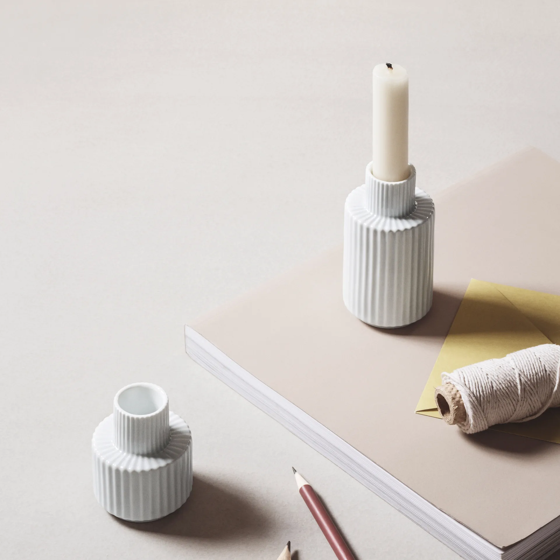 Vaso portacandela Lyngby bianco, 11 cm Lyngby Porcelæn