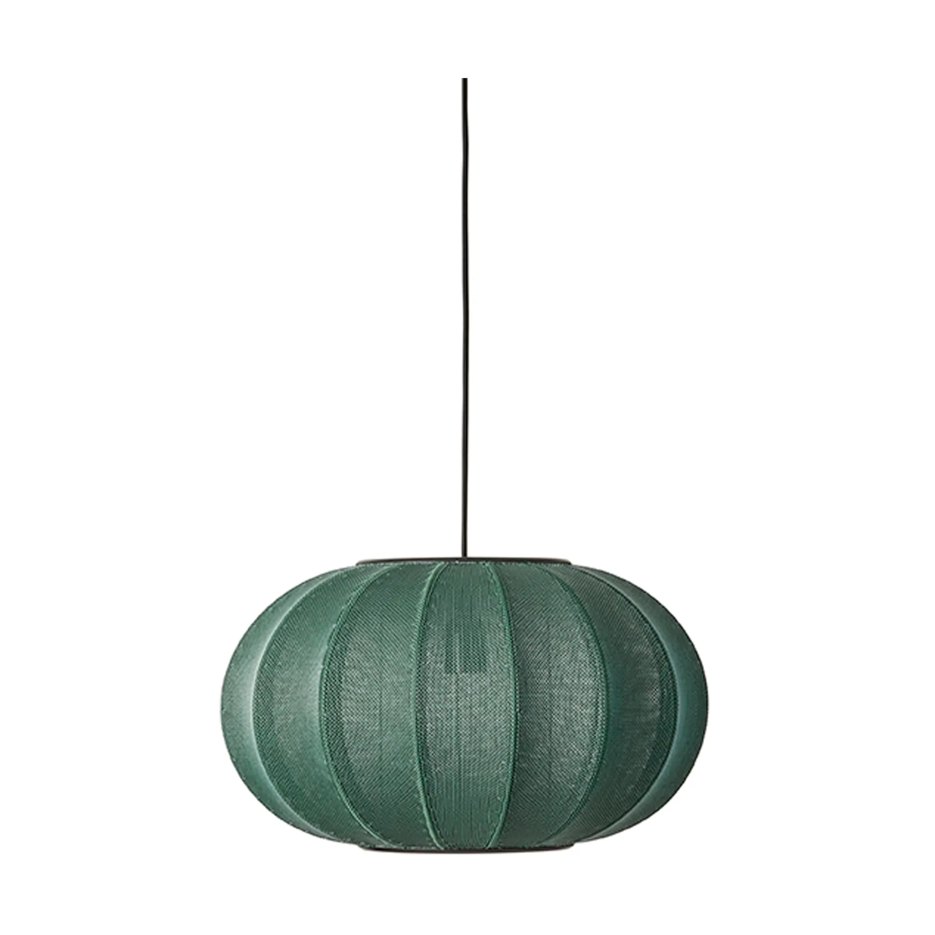 Lampada a sospensione Knit-Wit 45 Oval, Tweed green Made By Hand