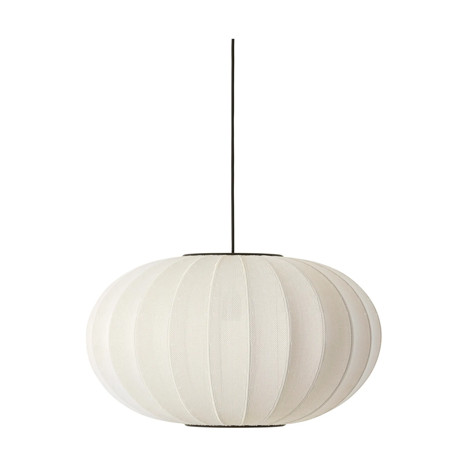 Lampada a sospensione Knit-Wit 57 Oval, Pearl white Made By Hand