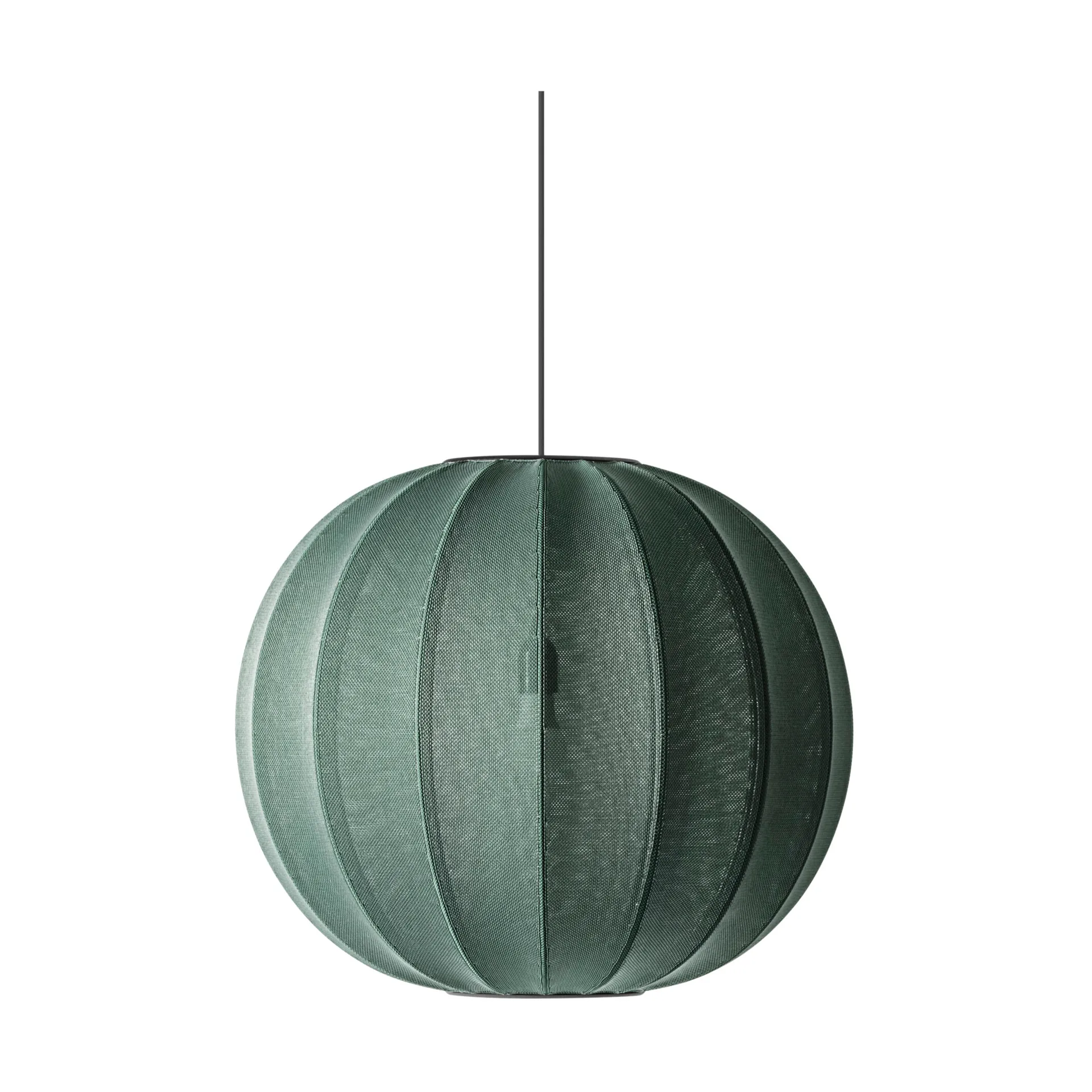 Lampada a sospensione Knit-Wit 60 Round, Tweed green Made By Hand