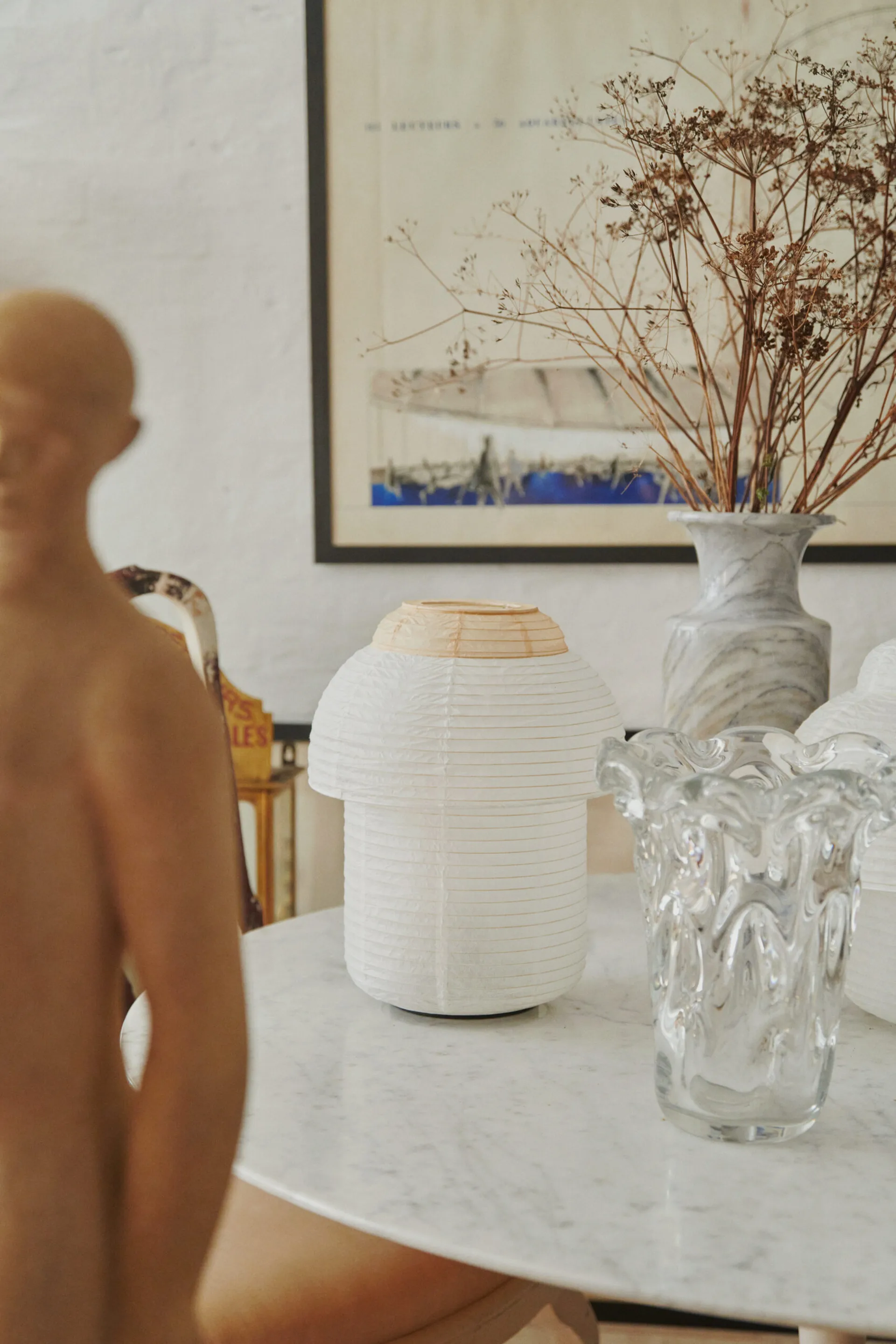 Lampada da tavolo Papier Double Ø30 cm, Soft yellow Made By Hand