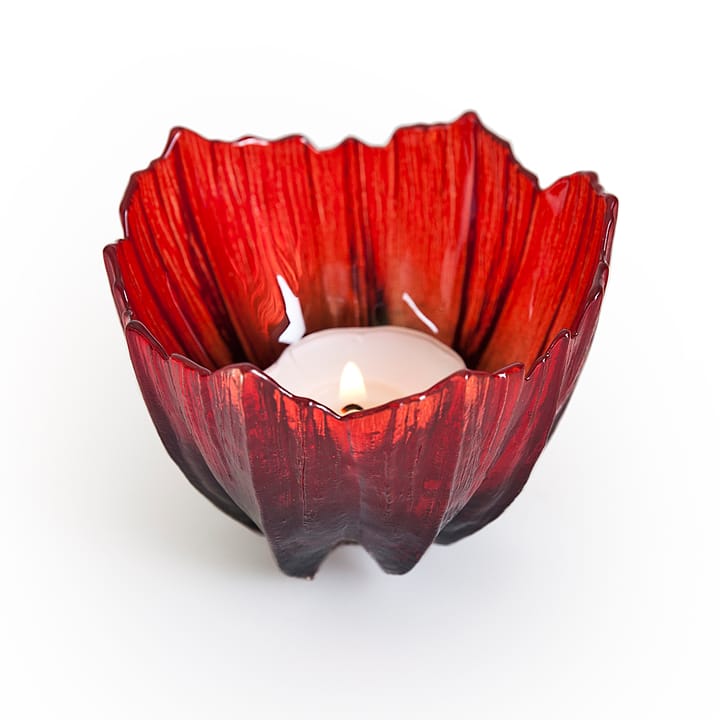 Lanterna Poppy - rosso-nero - Målerås Glasbruk
