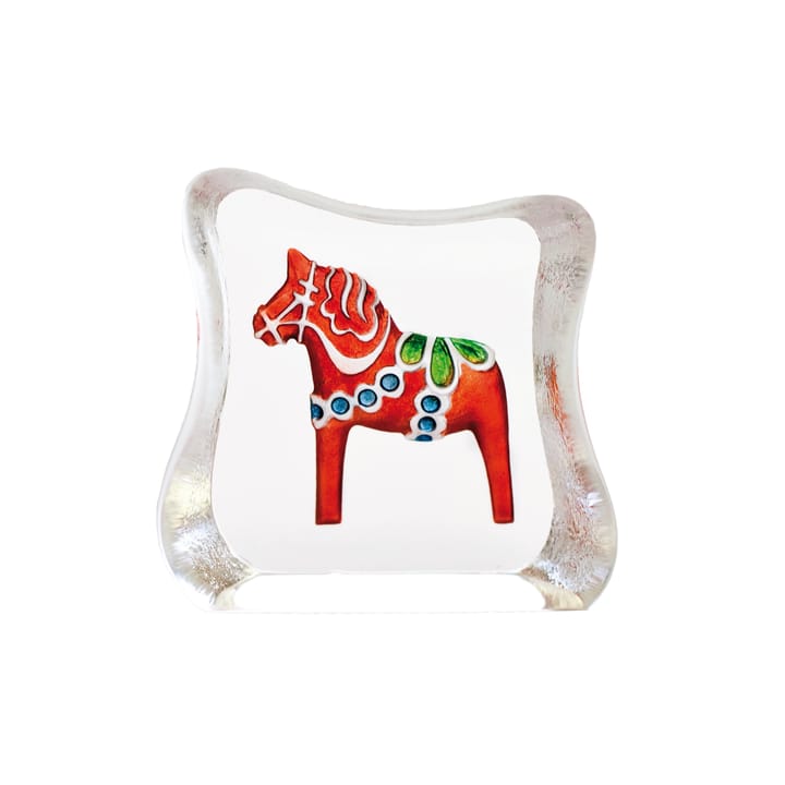 Scultura Dalahäst, rosso mini Målerås Glasbruk