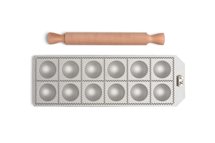 Stampo ravioli incluso roller per ravioli rotondi Marcato, 12 pz Marcato