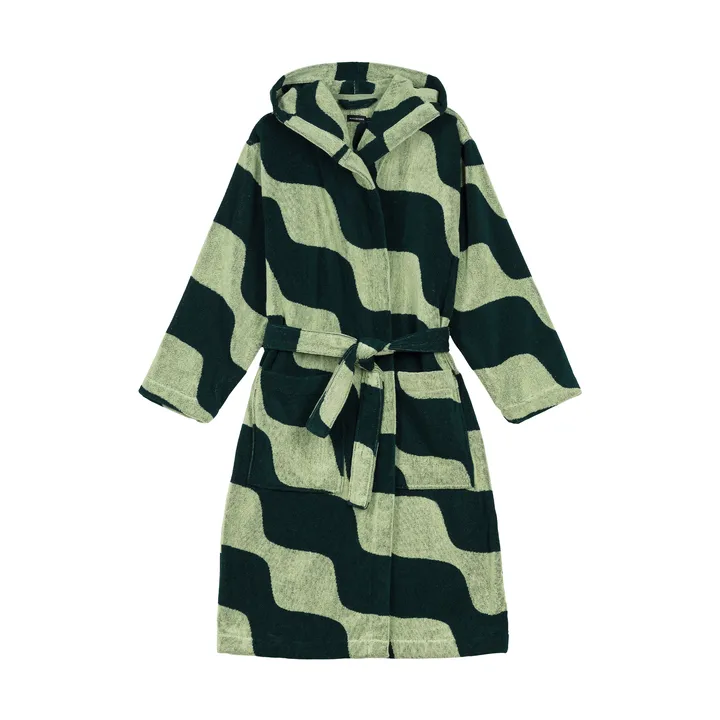 Accappatoio Marimekko Taifuuni cotone - Pear-dark green, M - Marimekko