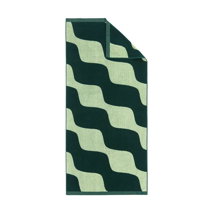 Asciugamano bagno Marimekko Taifuuni 70x150 cm - Pear-dark green - Marimekko