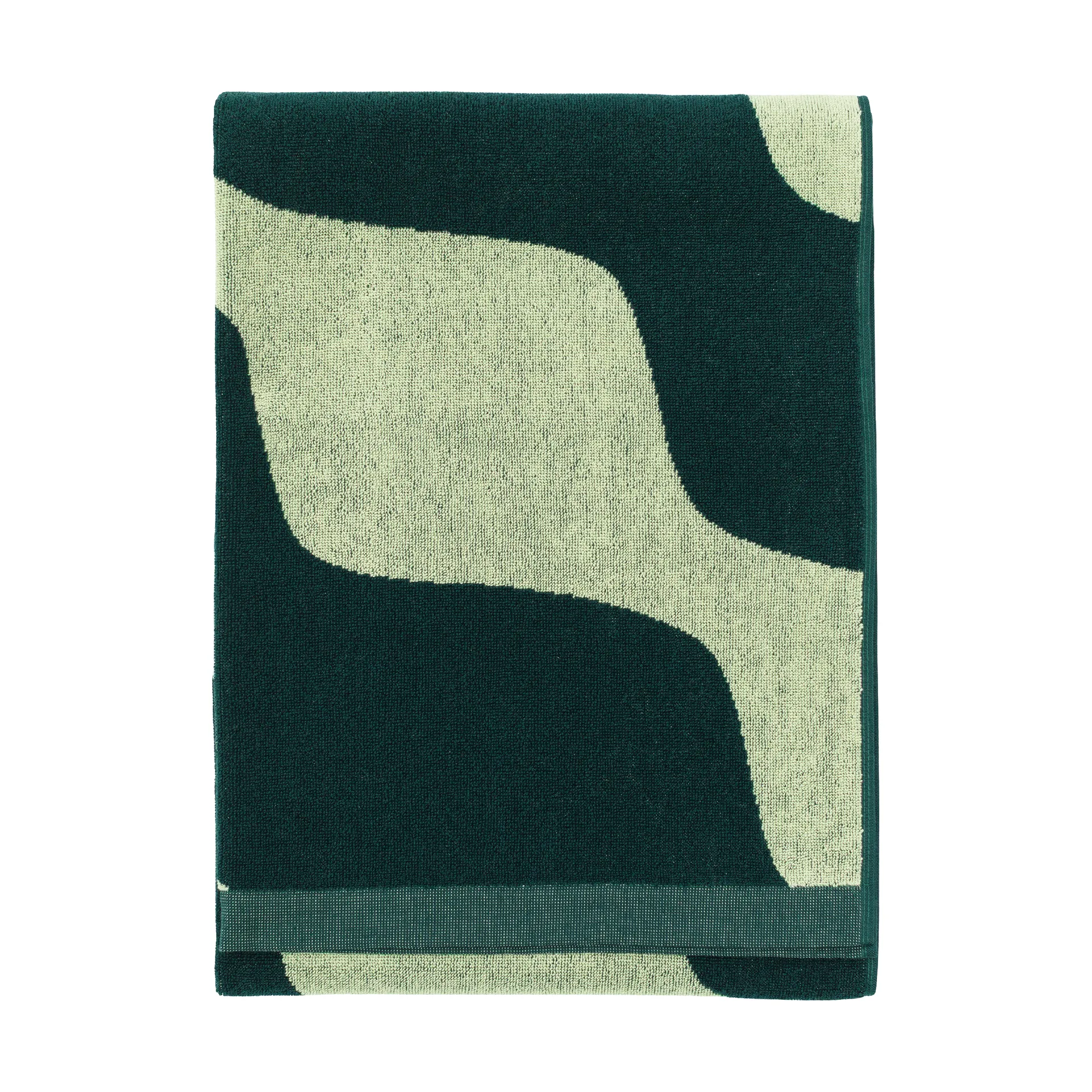 Asciugamano bagno Marimekko Taifuuni 70x150 cm, Pear-dark green Marimekko